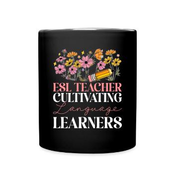 Lehrkraft Englisch Zweitsprache Fremdsprache - Tasse einfarbig - Schwarz - Vorne