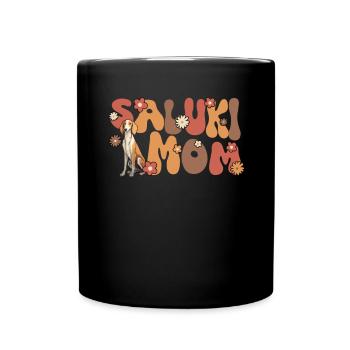 Chien persan Groovy Saluki maman - Mug uni - noir - Devant