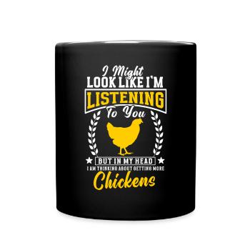 Chicken Lovers Farmer Henhouse Chicken Lovers - Full Colour Mug - black - Front