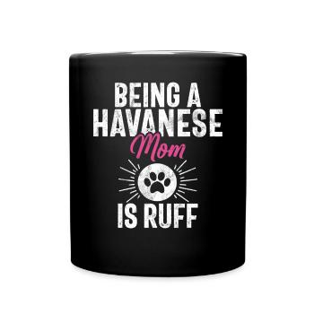 Cadeaux pour les amoureux des chiens bichons havanais - Mug uni - noir - Devant