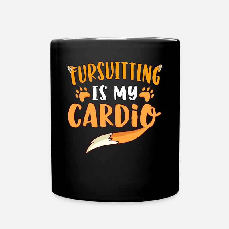 Furry Fandom Fursona Fuchs - Tasse einfarbig - Schwarz