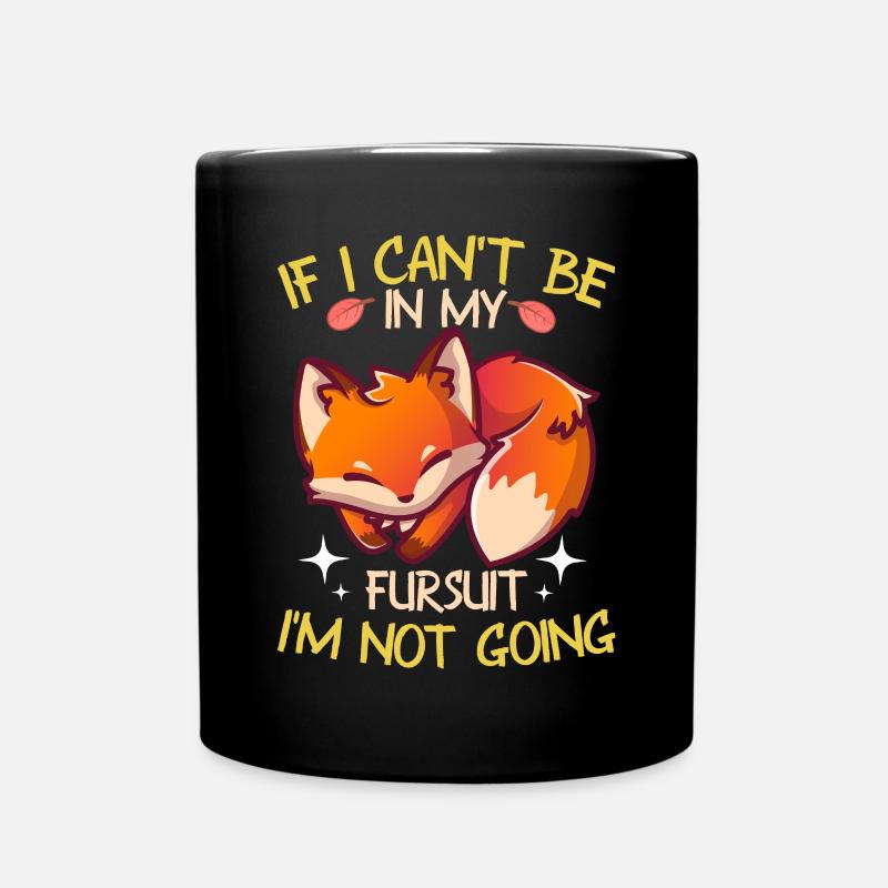 Furry Fandom Fursona Fox - Mug uni - noir