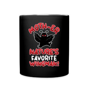 Mothman Kryptide Kryptozoologie - Tasse einfarbig - Schwarz - Vorne