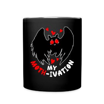 Mothman Crypttide Cryptozoology - Full Colour Mug - black - Front