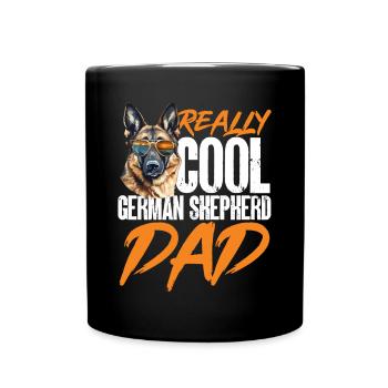 Dog Breed Really Cool German Shepherd Dad - Full Colour Mug - black - Front