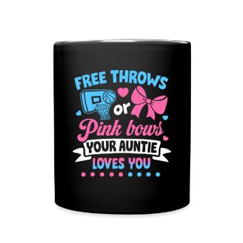 Lancers francs ou arcs roses Tante t’aime bébé - Mug uni - noir - Devant
