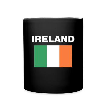 Ireland Irish Flag Heritage - Full Colour Mug - black - Front