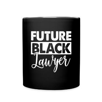 Zukünftige schwarze Anwältin - Tasse einfarbig - Schwarz - Vorne