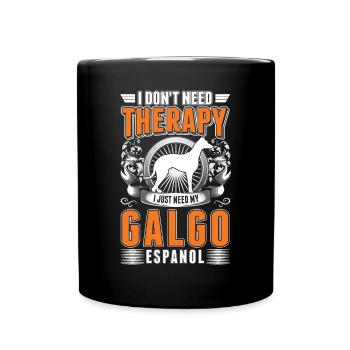 Galgo Español Therapy Lévrier espagnol - Mug uni - noir - Devant