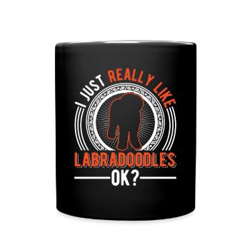J’aime bien les Labradoodles - Mug uni - noir - Devant