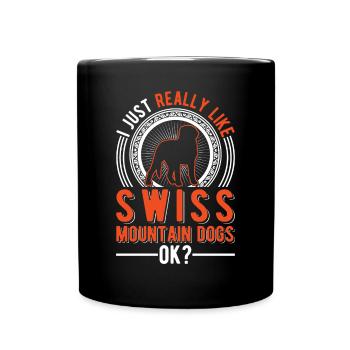 J’aime bien les bouviers suisses - Mug uni - noir - Devant