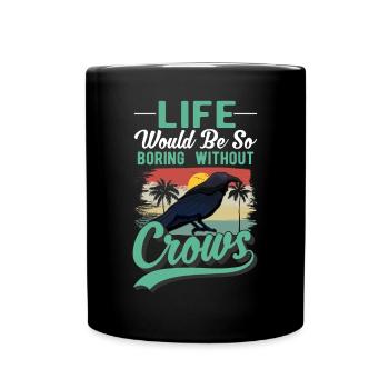 Crow, Raven, Crow, Crow Husbandry, Crow Breeder - Full Colour Mug - black - Front