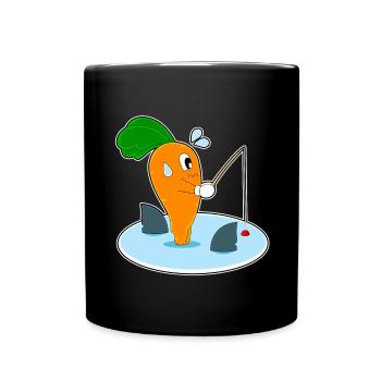 Pêche à la canne à pêche Carrot Angler - Mug uni - noir - Devant