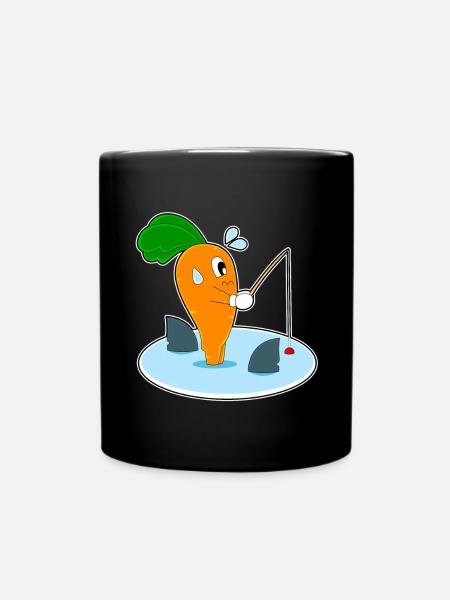 Pêche à la canne à pêche Carrot Angler - Mug uni - noir
