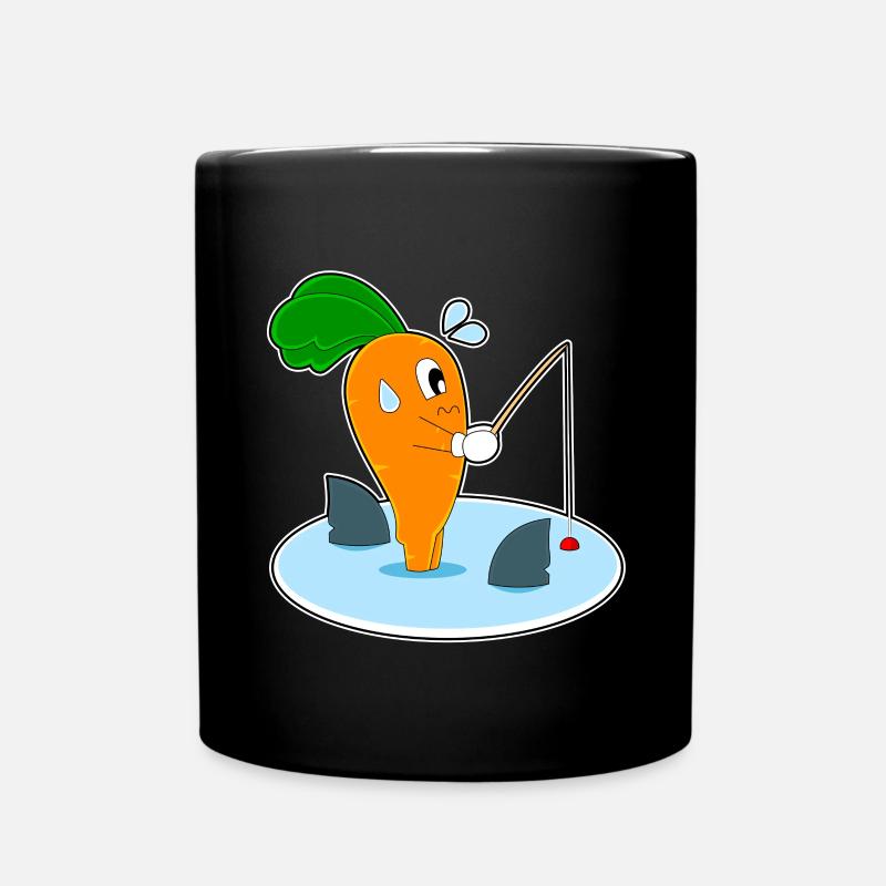 Carotte Pêcheur Aileron De Requin Pêche - Mug uni - noir