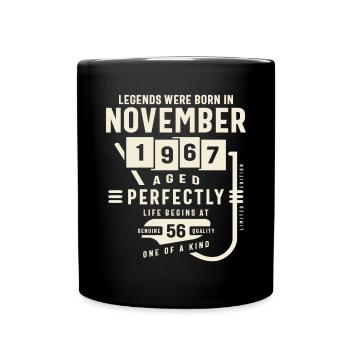 November 1967 56th Birthday Gifts 56 Year Old - Full Colour Mug - black - Front