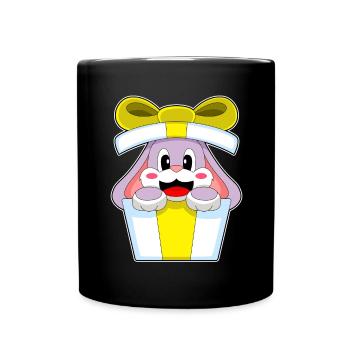 Forfait Noël lapin - Mug uni - noir - Devant
