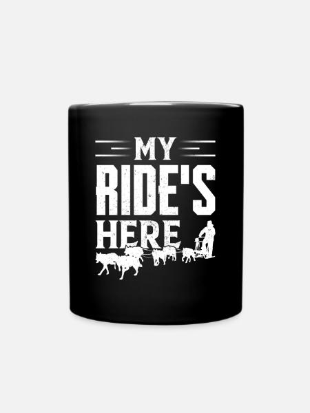 Mushing Hundeschlittenfahrt Musher - Tasse einfarbig - Schwarz