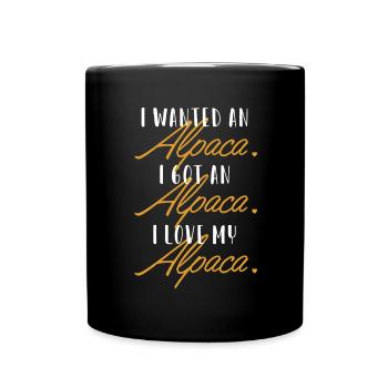 J’adore mon Alpaga Huacaya Pako Lama Alpaga Breeder - Mug uni - noir - Devant