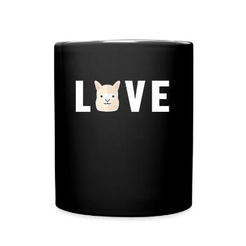 Amour Lama Alpaga Pako Alpaga Éleveur Alpaga - Mug uni - noir - Devant