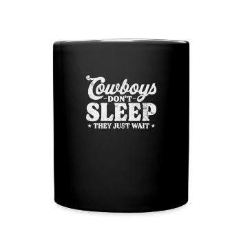 Cowboy - Tasse einfarbig - Schwarz - Vorne