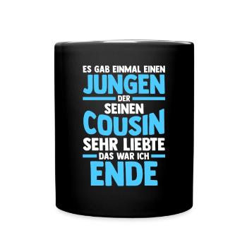 Cousins Cousin - Tasse einfarbig - Schwarz - Vorne