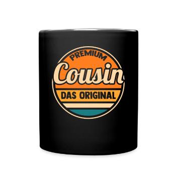 Cousins Cousin - Tasse einfarbig - Schwarz - Vorne