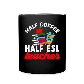 Lehrkraft Englisch Zweitsprache Fremdsprache - Tasse einfarbig - Schwarz - Vorne