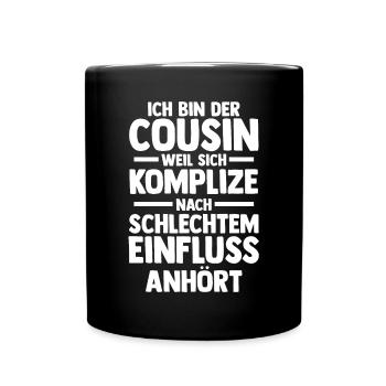Cousins Cousin - Tasse einfarbig - Schwarz - Vorne