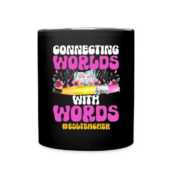 Lehrkraft Englisch Zweitsprache Fremdsprache - Tasse einfarbig - Schwarz - Vorne