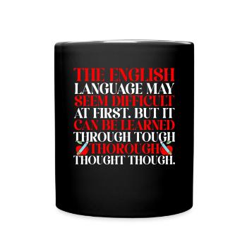 Lehrkraft Englisch Zweitsprache Fremdsprache - Tasse einfarbig - Schwarz - Vorne