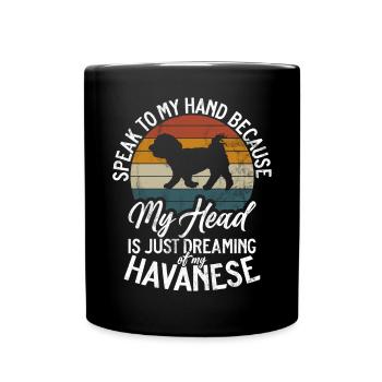 Cadeaux pour les amoureux des chiens bichons havanais - Mug uni - noir - Devant