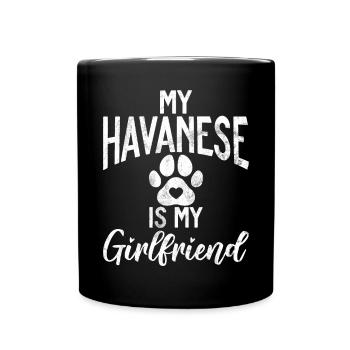 Cadeaux pour les amoureux des chiens bichons havanais - Mug uni - noir - Devant
