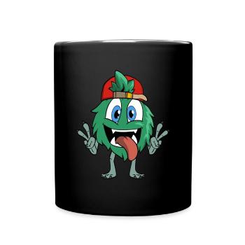 Funny Cartoon Monster - Full Colour Mug - black - Front