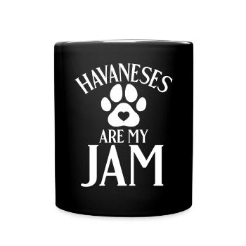 Cadeaux pour les amoureux des chiens bichons havanais - Mug uni - noir - Devant