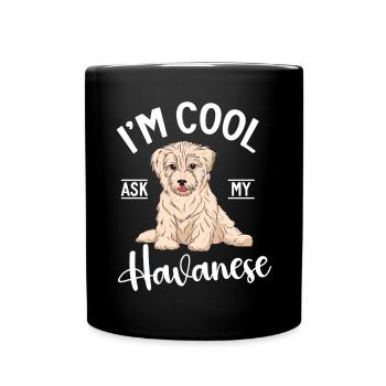 Cadeaux pour les amoureux des chiens bichons havanais - Mug uni - noir - Devant