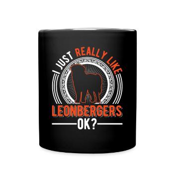 I just like Leonberger - Full Colour Mug - black - Front