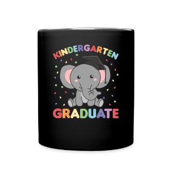 Kids Kindergarten graduate Elefant Graduation - Tasse einfarbig - Schwarz - Vorne