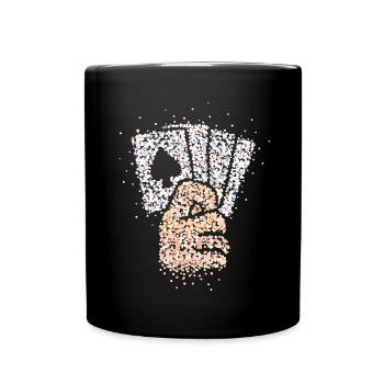 Tricksters, Card Tricksters, Stage Magicians, Magicians - Full Colour Mug - black - Front
