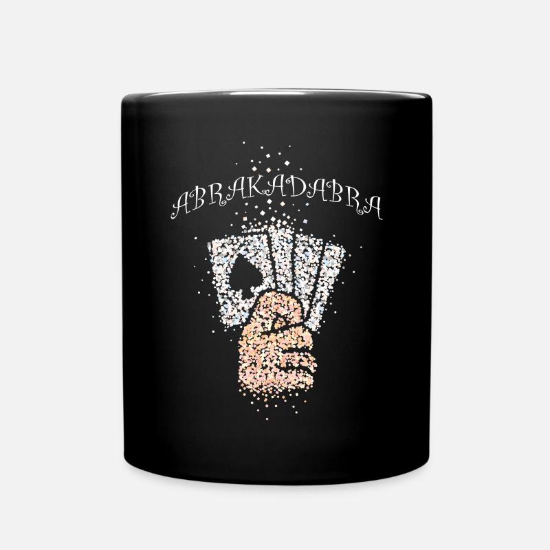 Abracadabra Card Tricks Illusionist Card Magic - Full Colour Mug - black