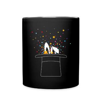 Magic Hat Bunny Bunny Hobby Magician Magic Show - Full Colour Mug - black - Front