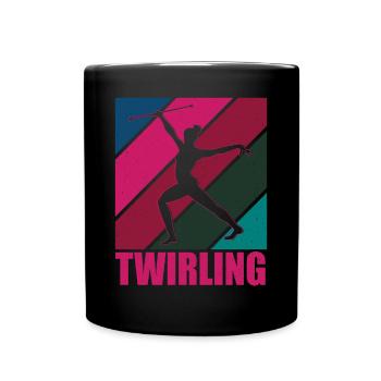 Baton Twirling Baton Twirler Gift - Full Colour Mug - black - Front