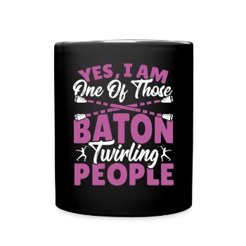 Baton Twirling Baton Twirler Gift - Full Colour Mug - black - Front