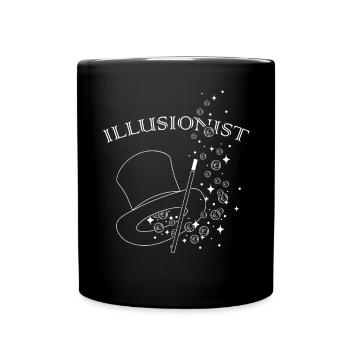 Illusionniste, Chapeau de sorcier, Magicien de rue, Magicien de scène - Mug uni - noir - Devant