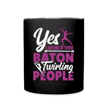 Baton Twirling Baton Twirler Gift - Full Colour Mug - black - Front