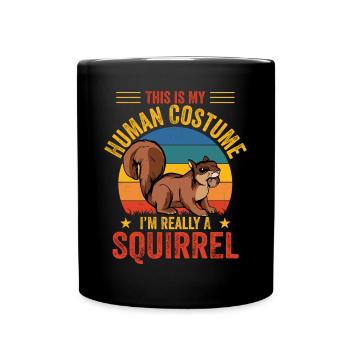 Vintage c’est mon costume humain, je suis vraiment un Squ - Mug uni - noir - Devant