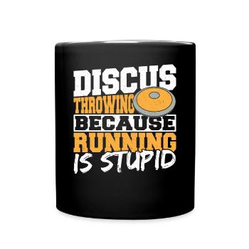 Discus Throw Discus Thrower cadeau - Mug uni - noir - Devant