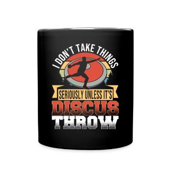 Discus Throw Discus Thrower cadeau - Mug uni - noir - Devant