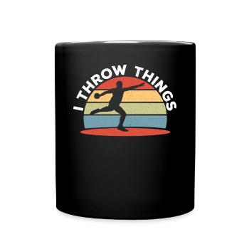 Discus Throw Discus Thrower cadeau - Mug uni - noir - Devant