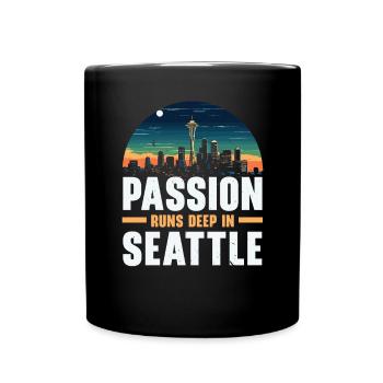 Seattle State Washington USA America United States - Full Colour Mug - black - Front
